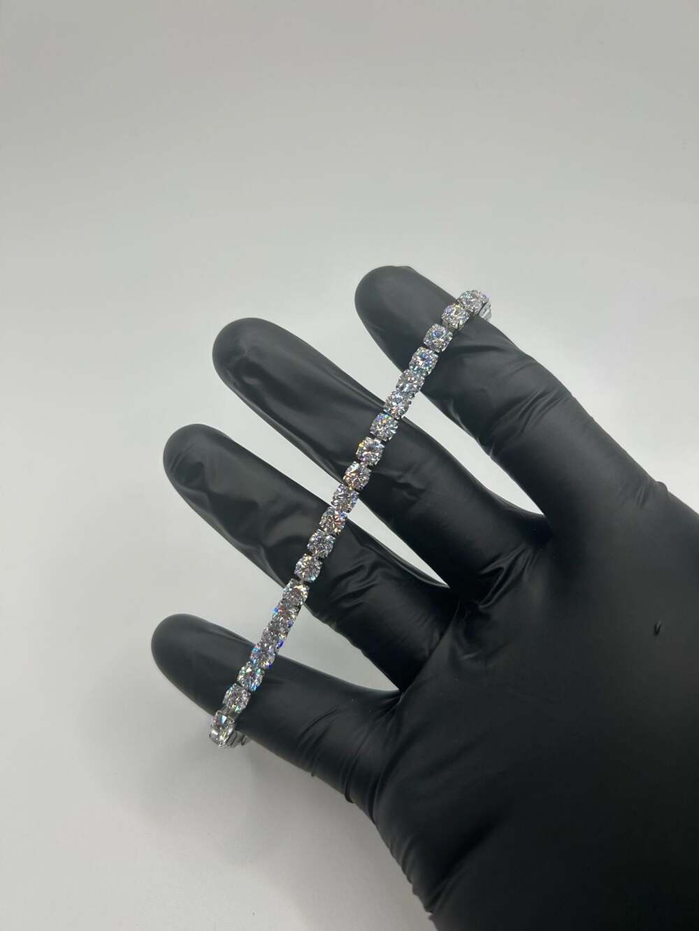 5mm Moissanite Silver Tennis Bracelet Womens 7 Inch VVS1 No Pass Crazy Shine